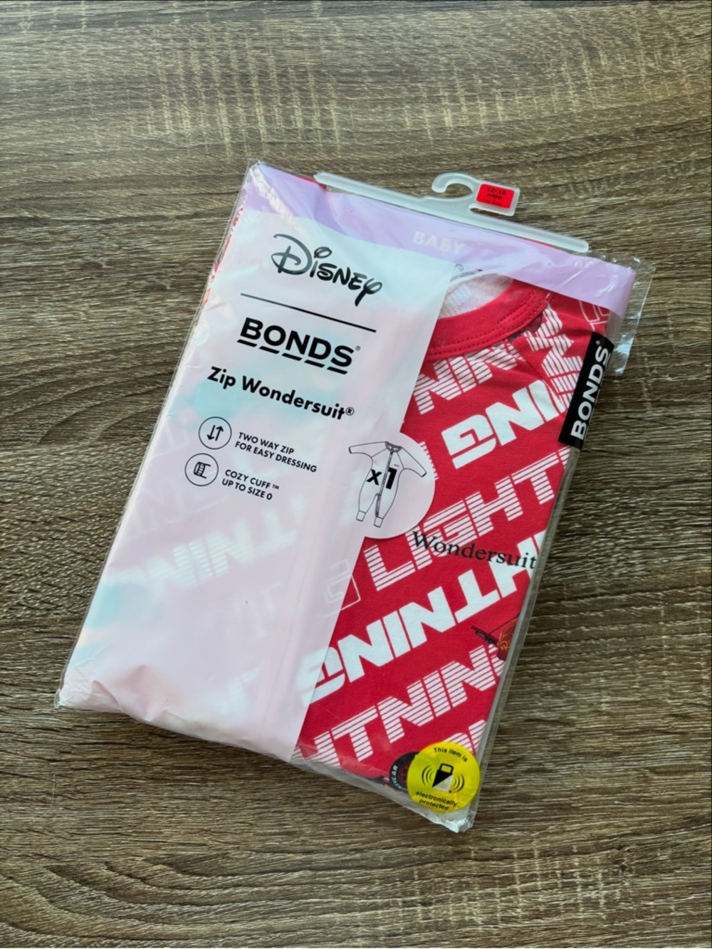 Disney Bonds Red and White Zip Wondersuit Baby One-Piece